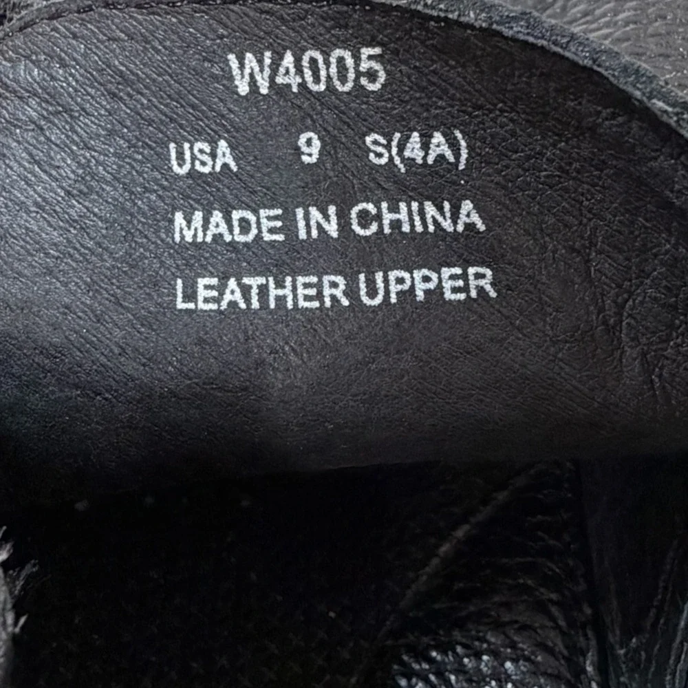 Propet W4005 Womens 9 Slim Black‎ Pebble Leather Hook Loop Comfort Walking Shoes